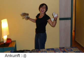 ankunft im hotel